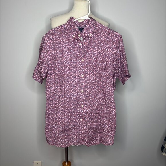 Cremieux - Blue & Pink Patterned Button Down Shirt - Picture 1 of 2